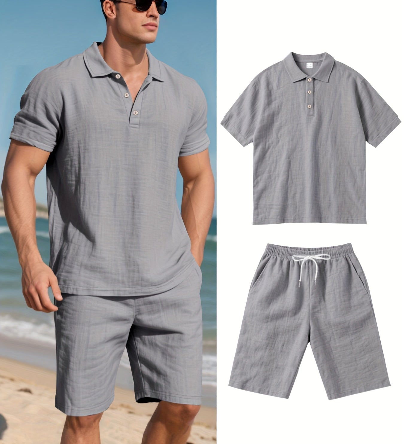 Pánský lněný set