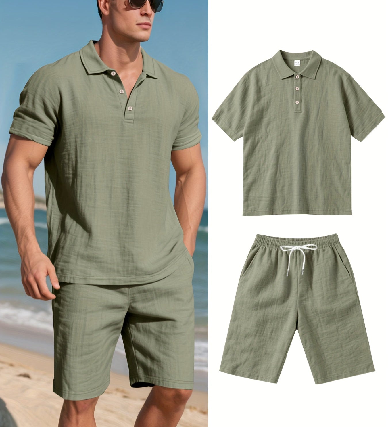 Pánský lněný set