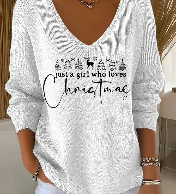 Natalia Christmas™ | Vánoční svetr s brokatovým stromečkem