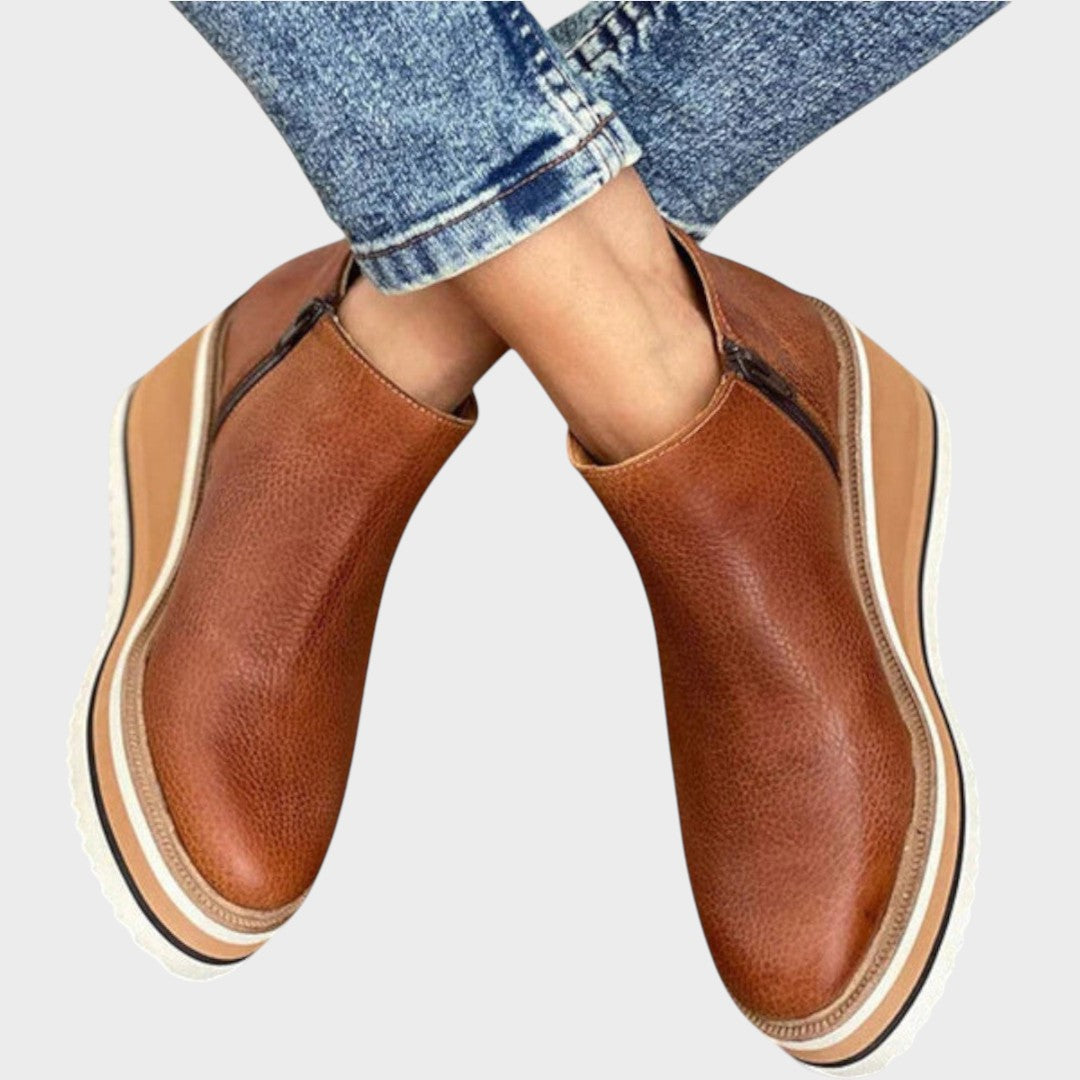 Vina | Kožené boty s platformou