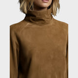 Mimi | Krátké Suedové Šaty s Vysokým Límcem