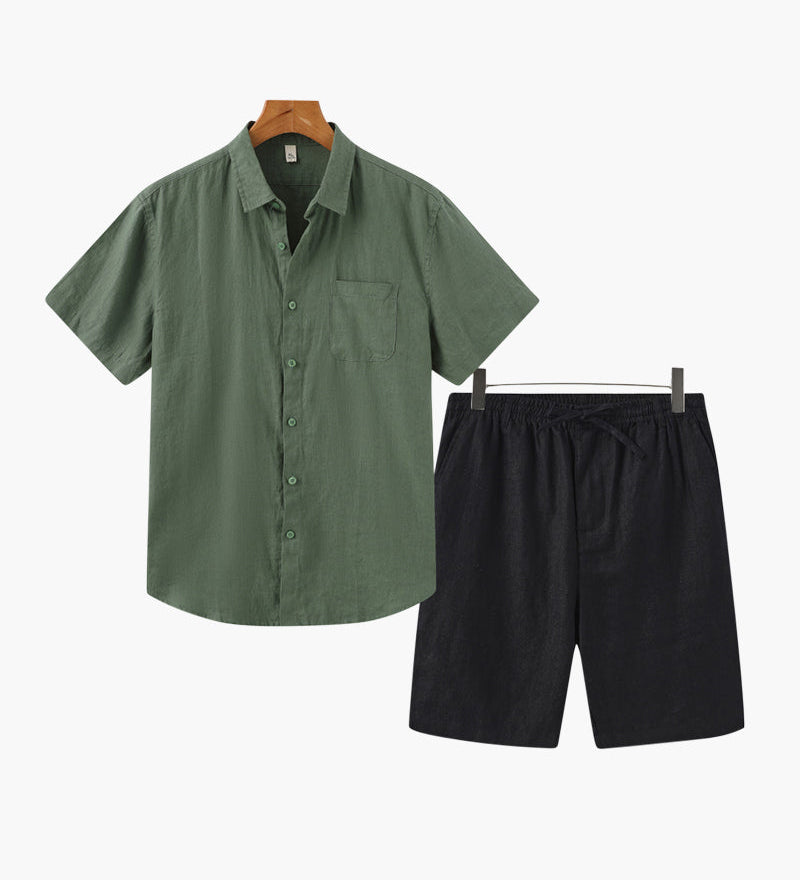 Staré peníze kombinace lnu (kraťasy)