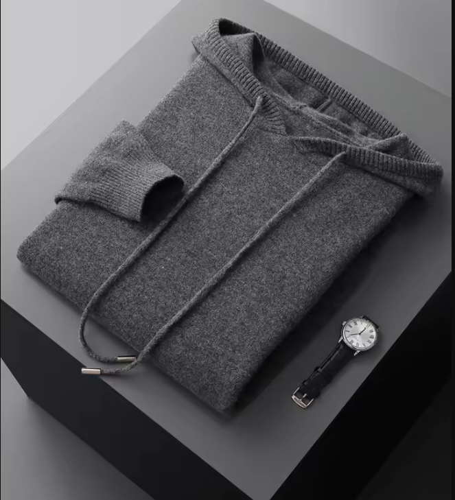 Kabát s kapucí z merino vlny Sirlus