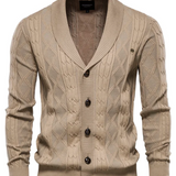 Luxusní vlněný kabát pro muže s knoflíky