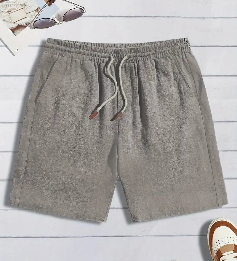 Pohodlné lněné šortky