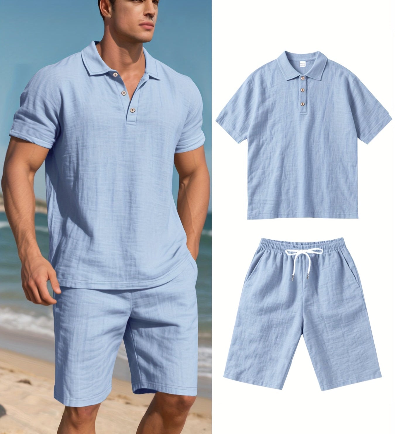 Pánský lněný set