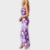 Pia - Maxi šaty s asymetrickým nařasením