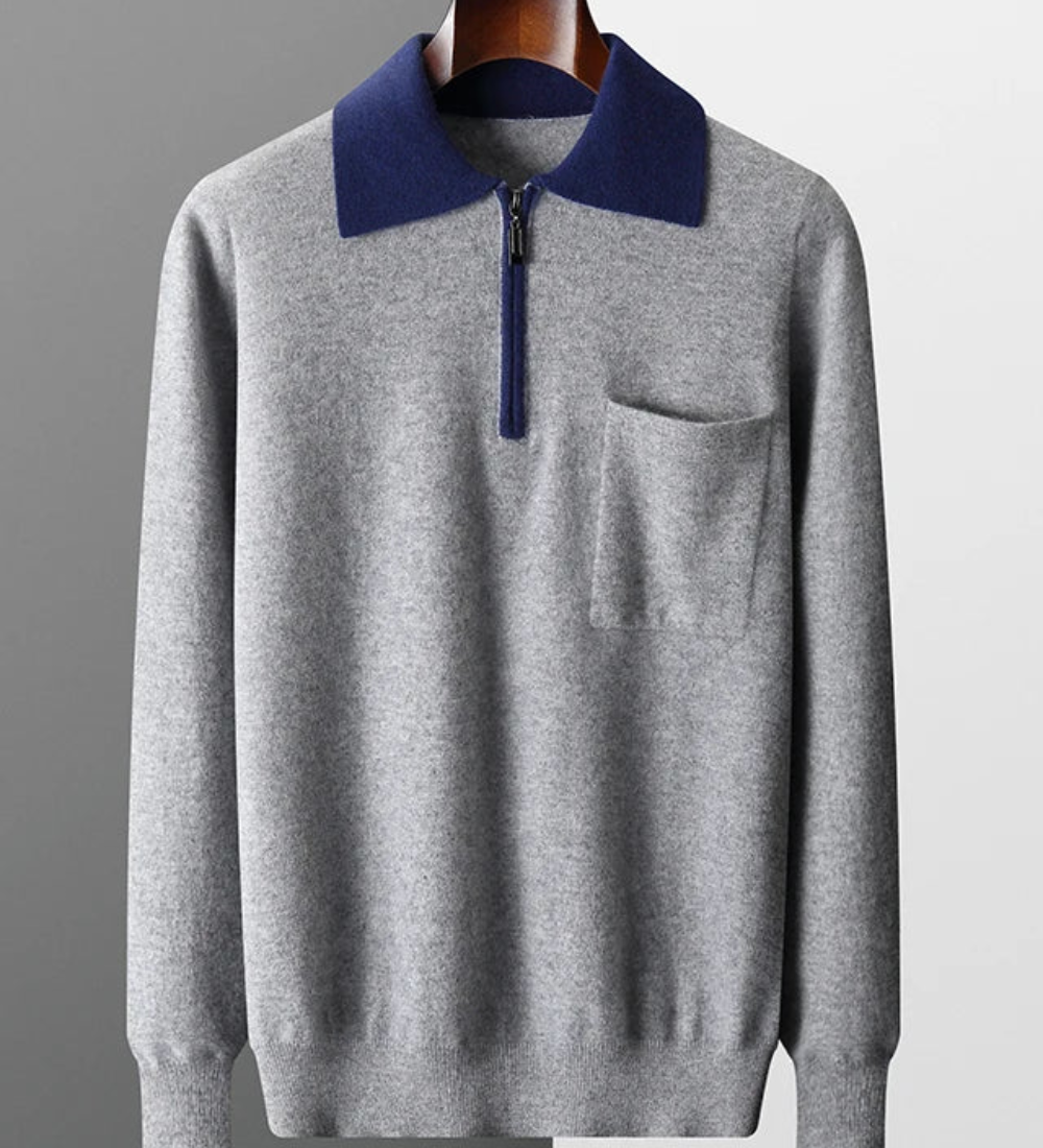 Polo Castelle s zipem v kašmíru