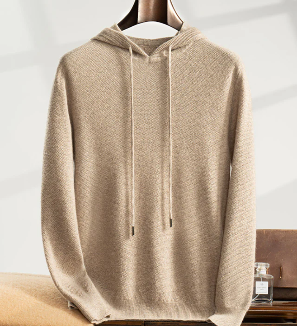 Kabát s kapucí z kašmíru Procida