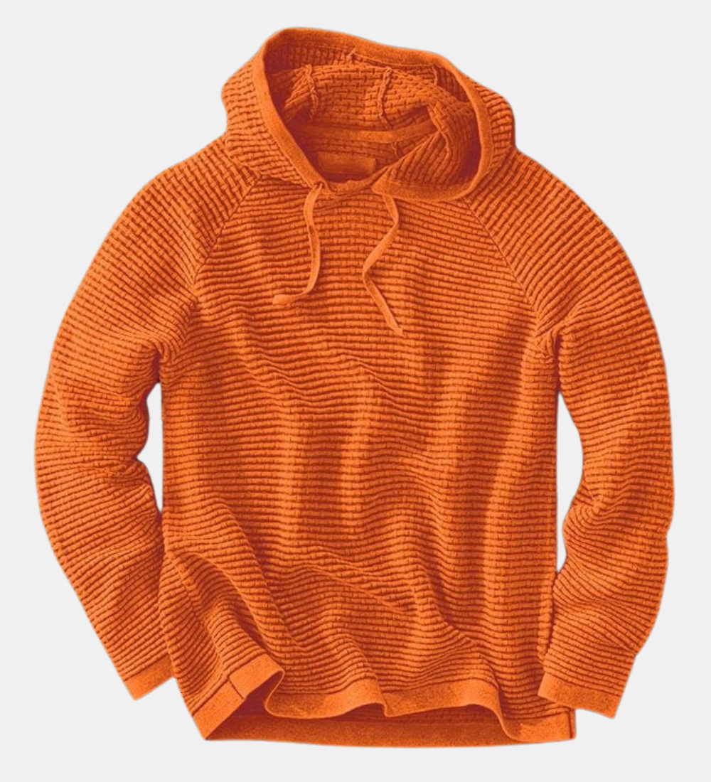 Mikina s kapucí z pleteniny