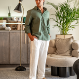 Staré peníze kombinéza z lnu (dlouhý rukáv)