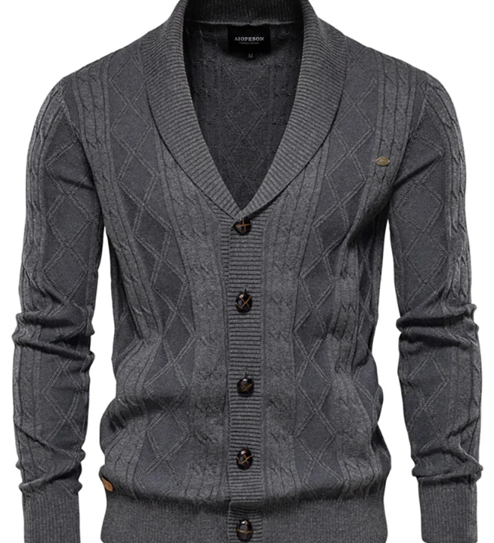 Luxusní vlněný kabát pro muže s knoflíky