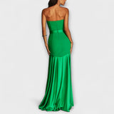 Vada - Maxi šaty s odhalenými rameny a V-výstřihem