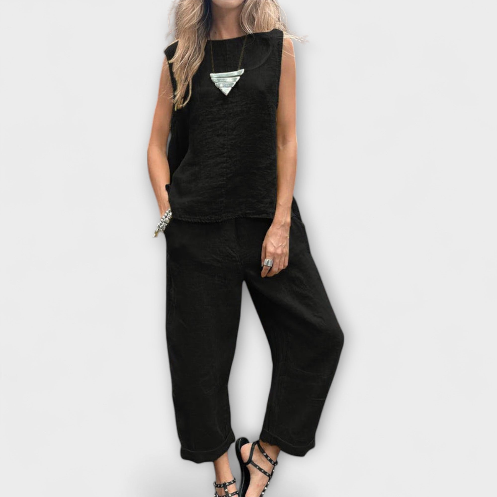 Jennifer - Uvolněný bavlněno-lněný outfit