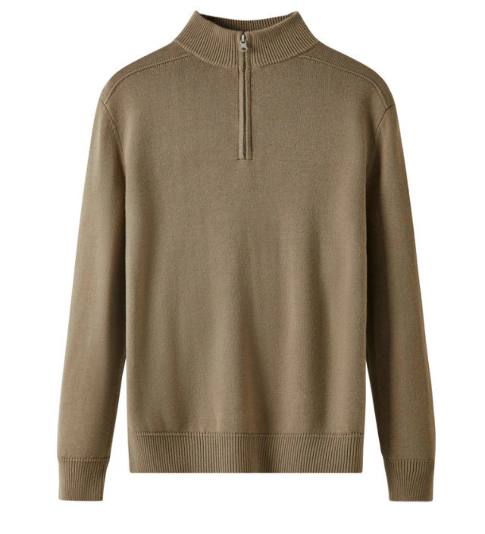 Svetr s zipem z merino vlny Capri