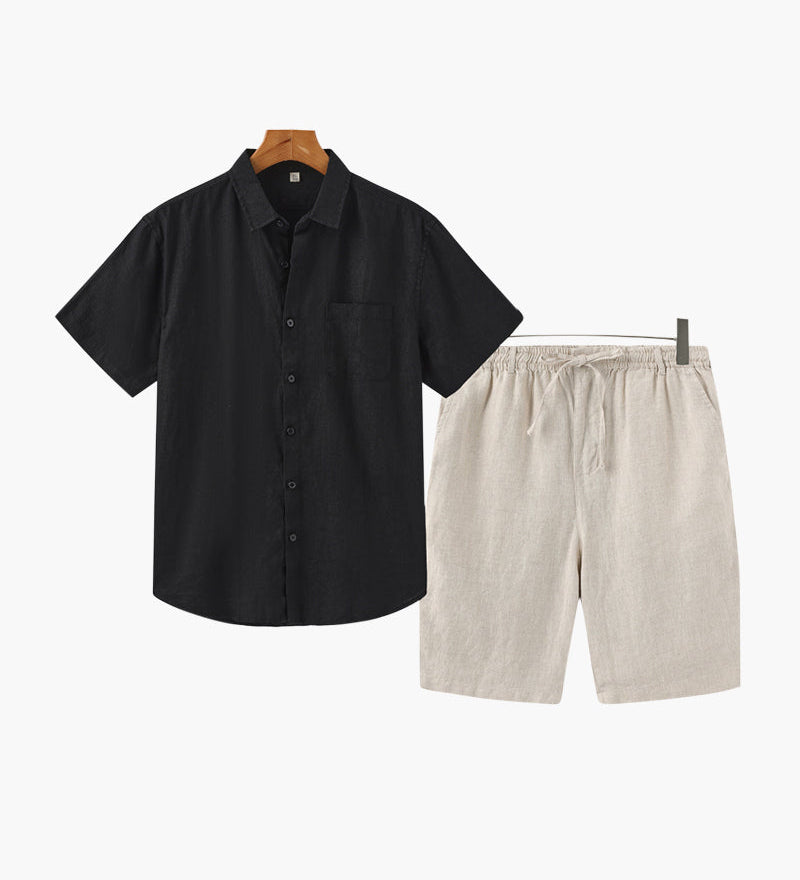 Staré peníze kombinace lnu (kraťasy)