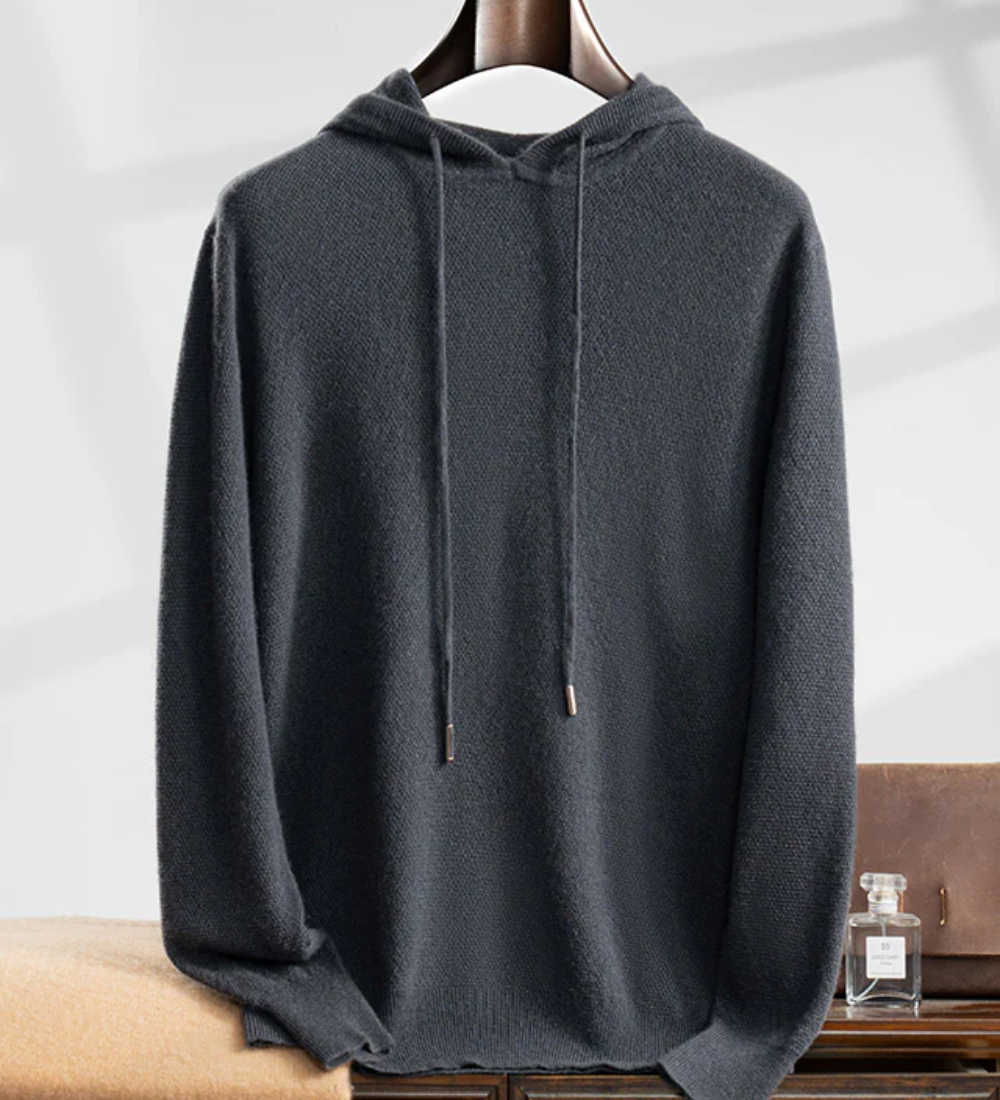 Kabát s kapucí z kašmíru Procida