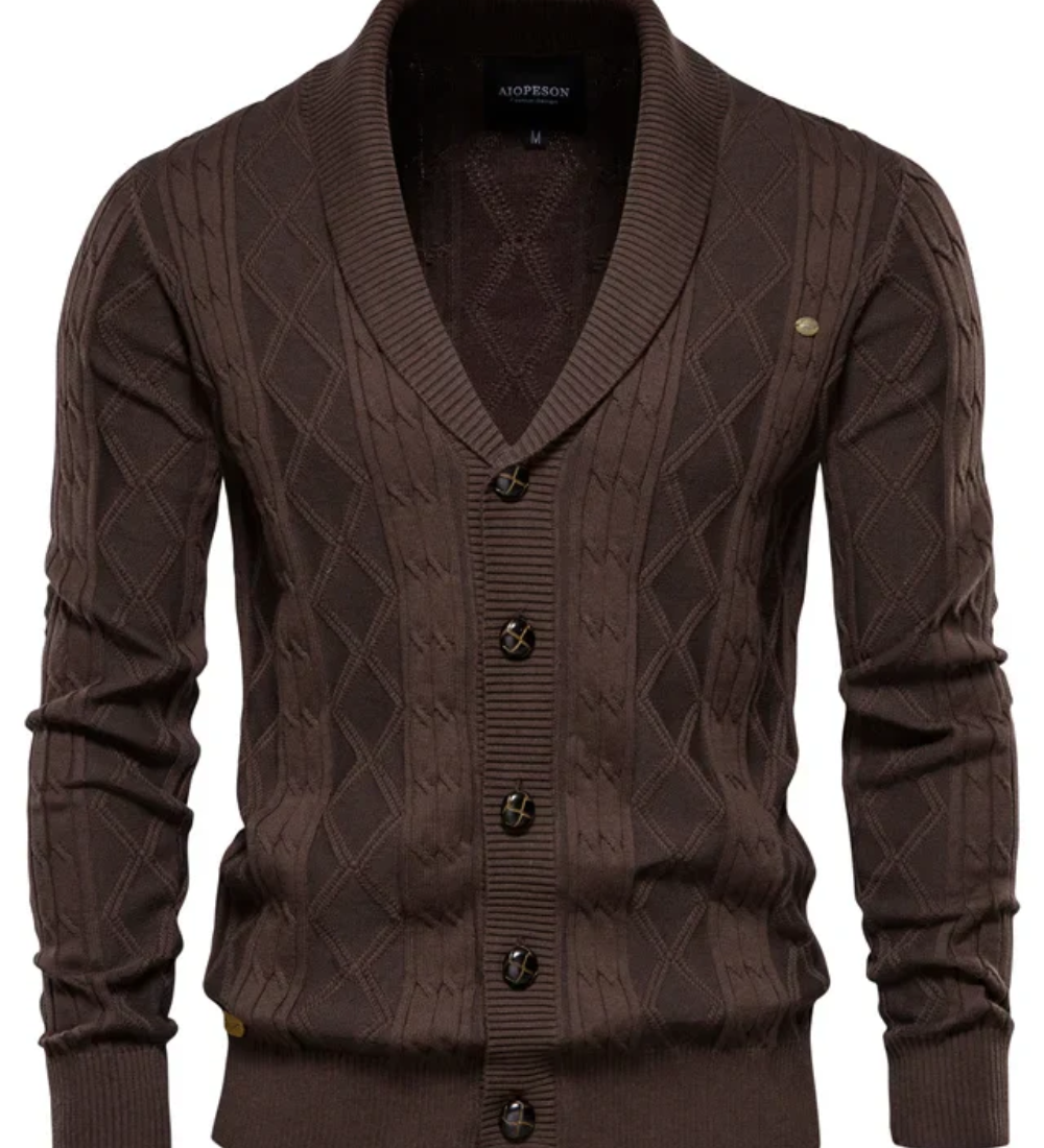 Luxusní vlněný kabát pro muže s knoflíky