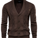 Luxusní vlněný kabát pro muže s knoflíky