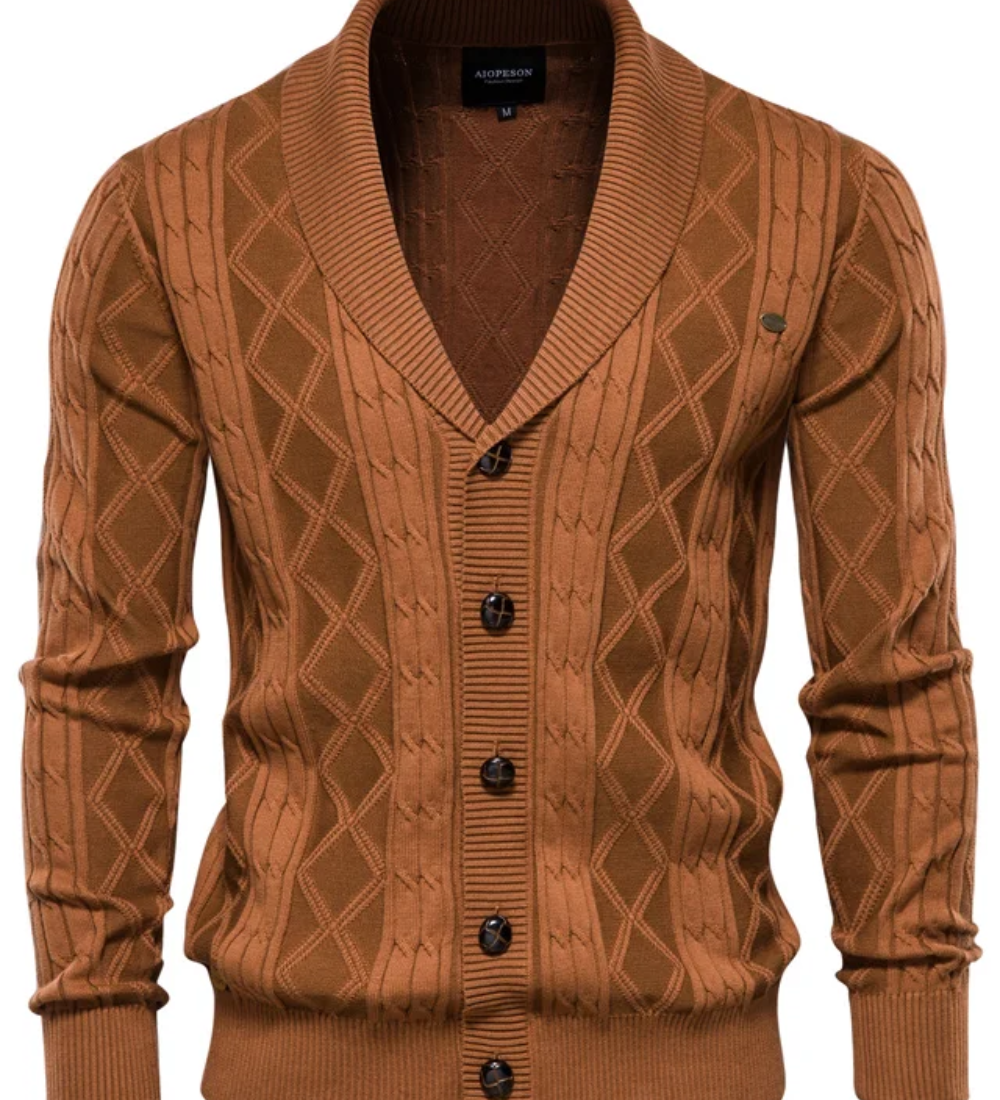 Luxusní vlněný kabát pro muže s knoflíky