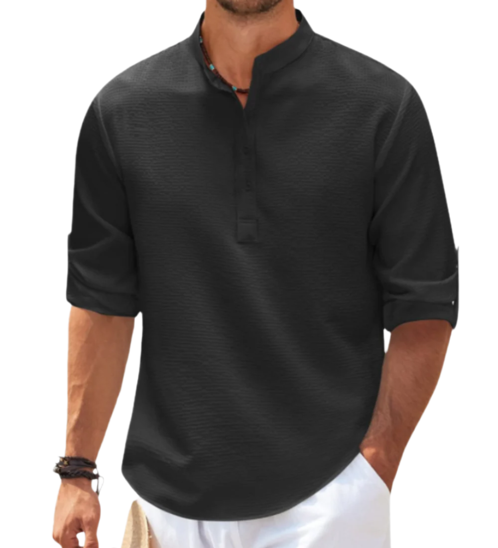 Pánská polokošile s dlouhým rukávem