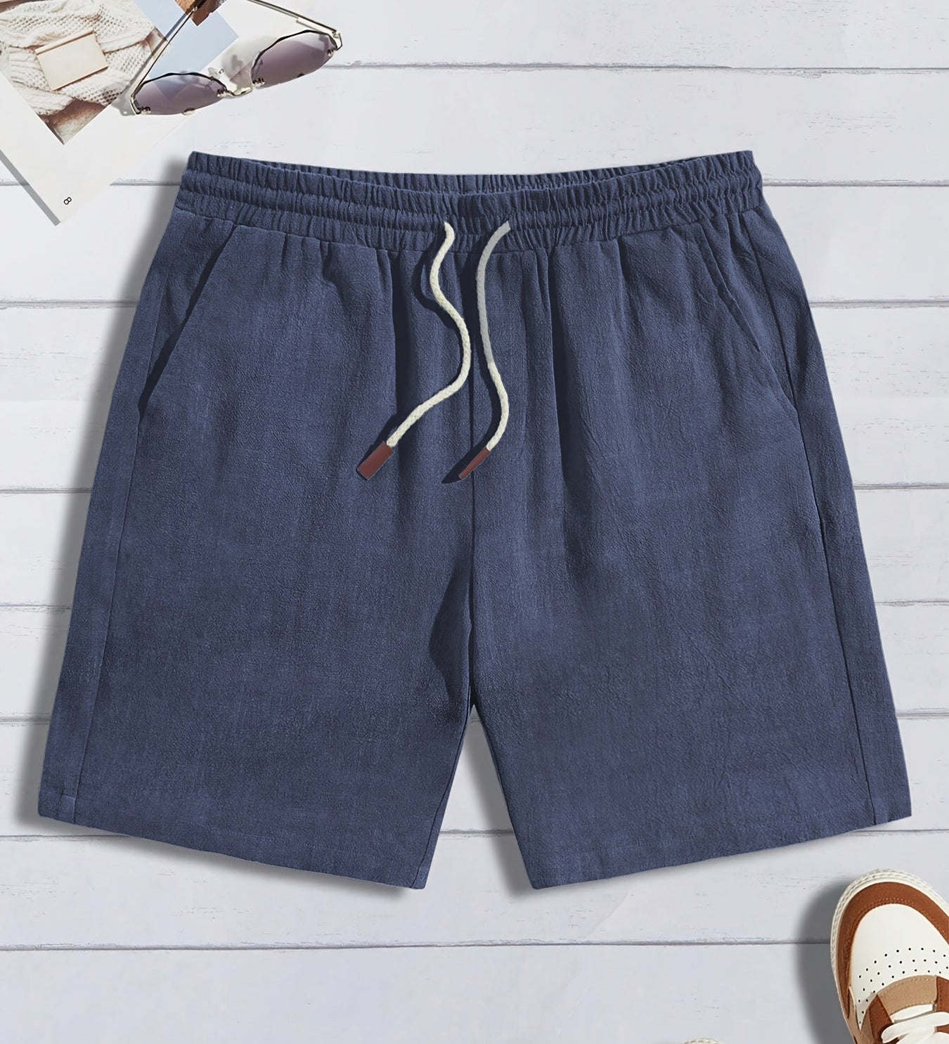 Pohodlné lněné šortky