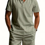 Pánský lněný set