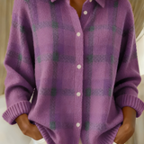 Anna™ | Jemně pletený cardigan s kostkovaným vzorem