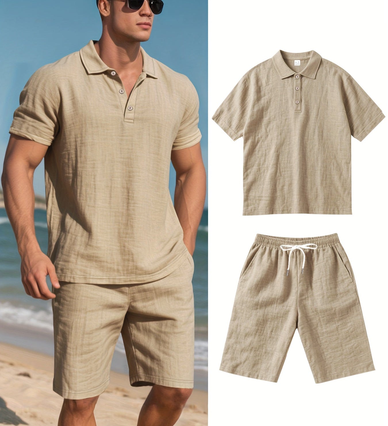 Pánský lněný set