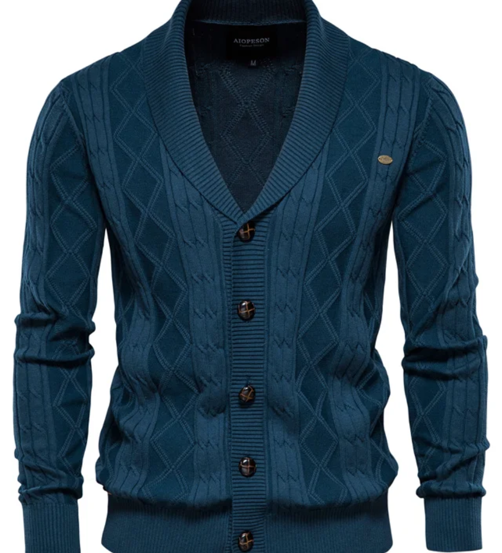 Luxusní vlněný kabát pro muže s knoflíky