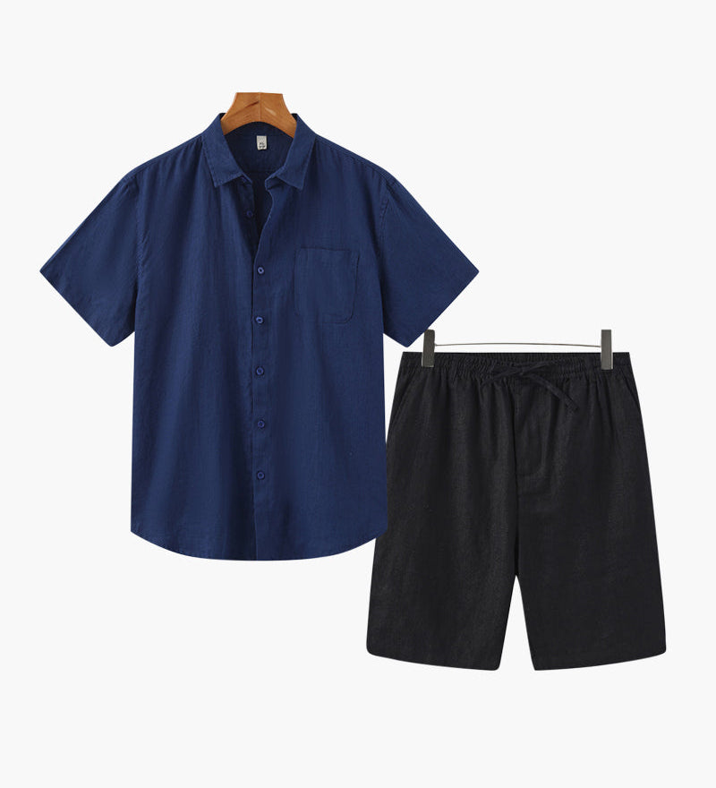 Staré peníze kombinace lnu (kraťasy)