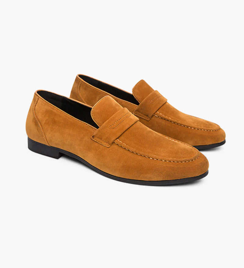 Staré peníze semišové penny loafers