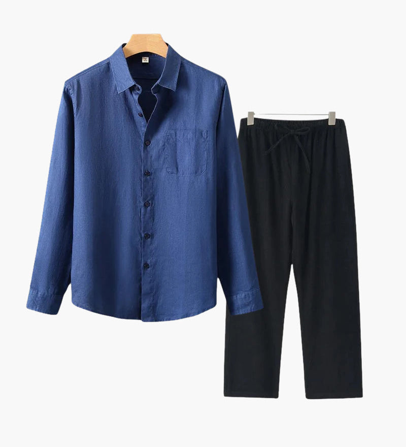 Staré peníze kombinéza z lnu (dlouhý rukáv)