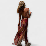 Poplatek - Unikátní Midi Šaty s Límcem