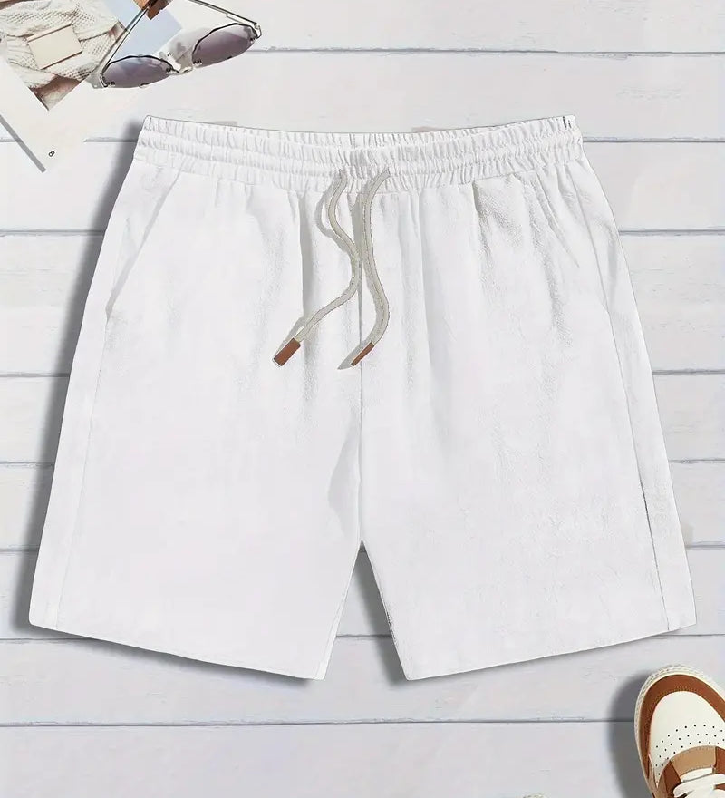 Pohodlné lněné šortky