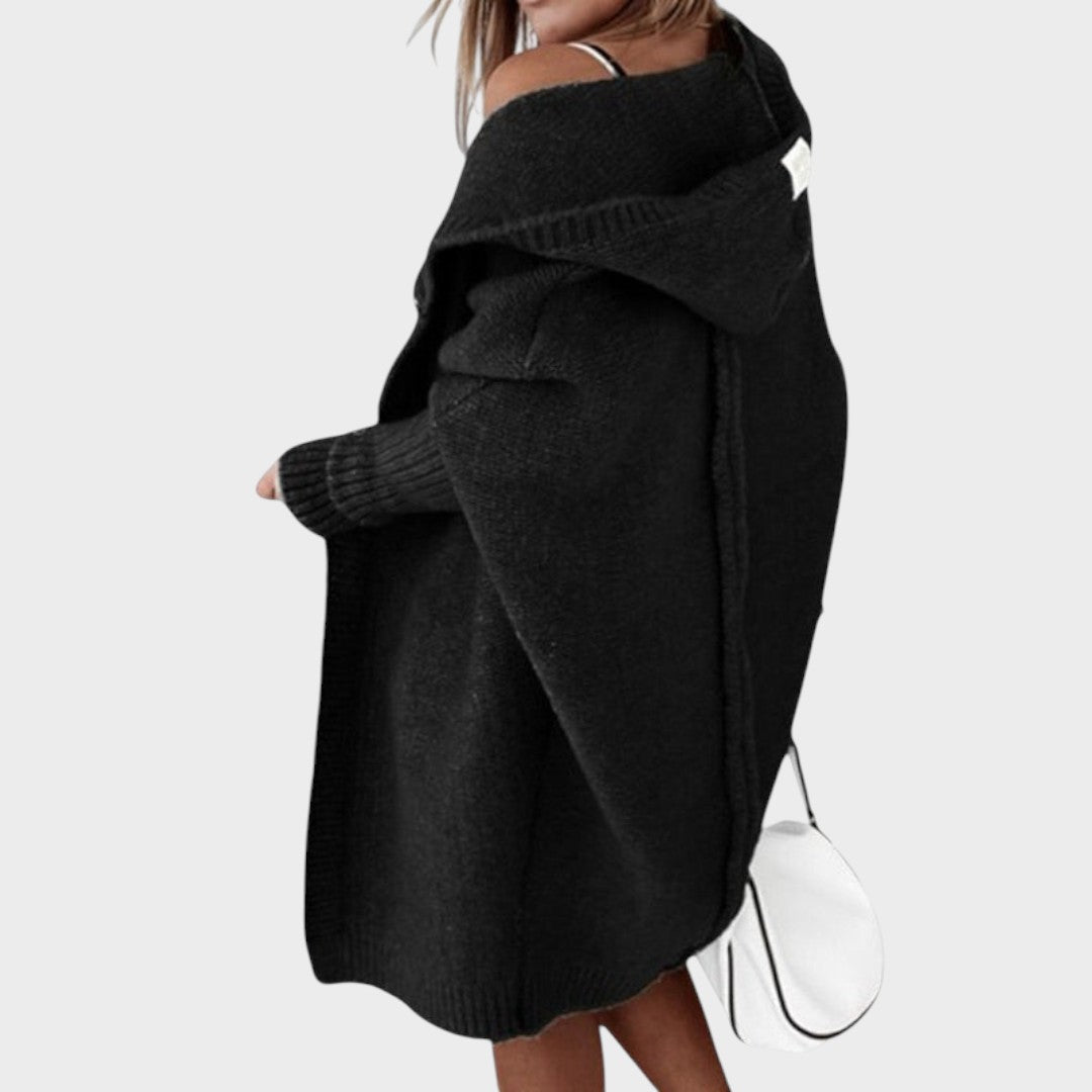 Marcela | Oversized pletený kardigan s kapucí