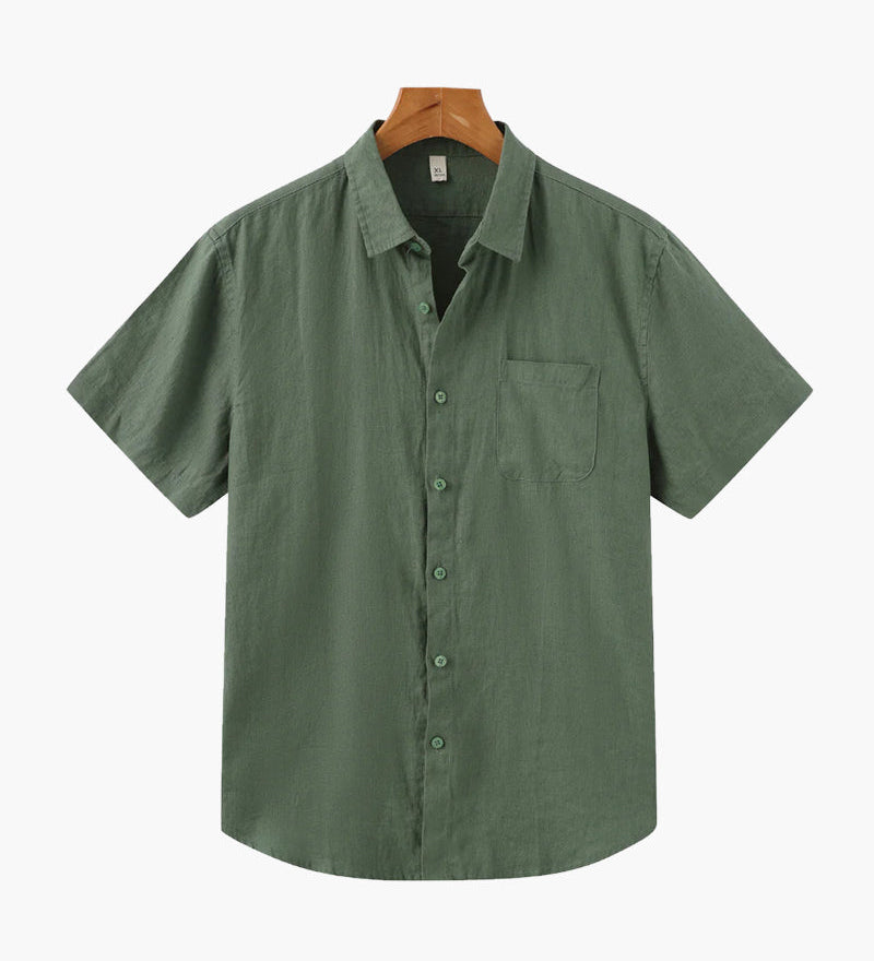 Kapské Město - Lněná Košile (Krátký Rukáv)