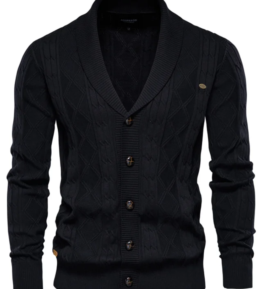 Luxusní vlněný kabát pro muže s knoflíky