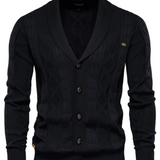 Luxusní vlněný kabát pro muže s knoflíky