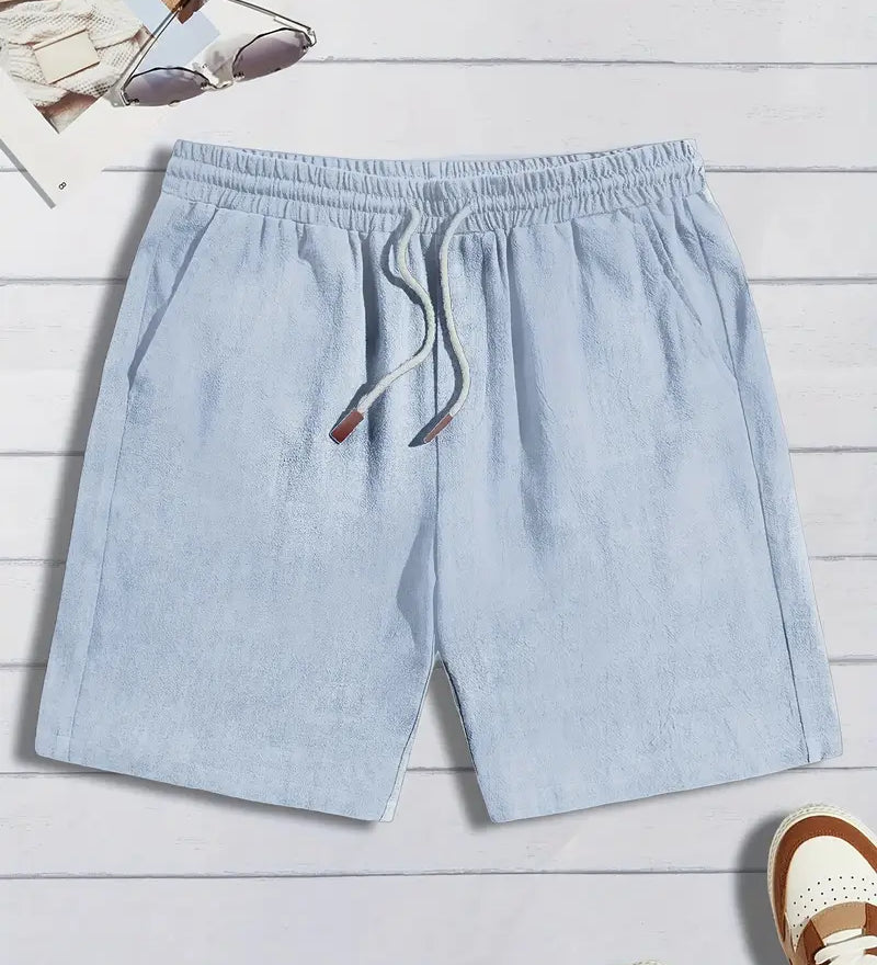 Pohodlné lněné šortky
