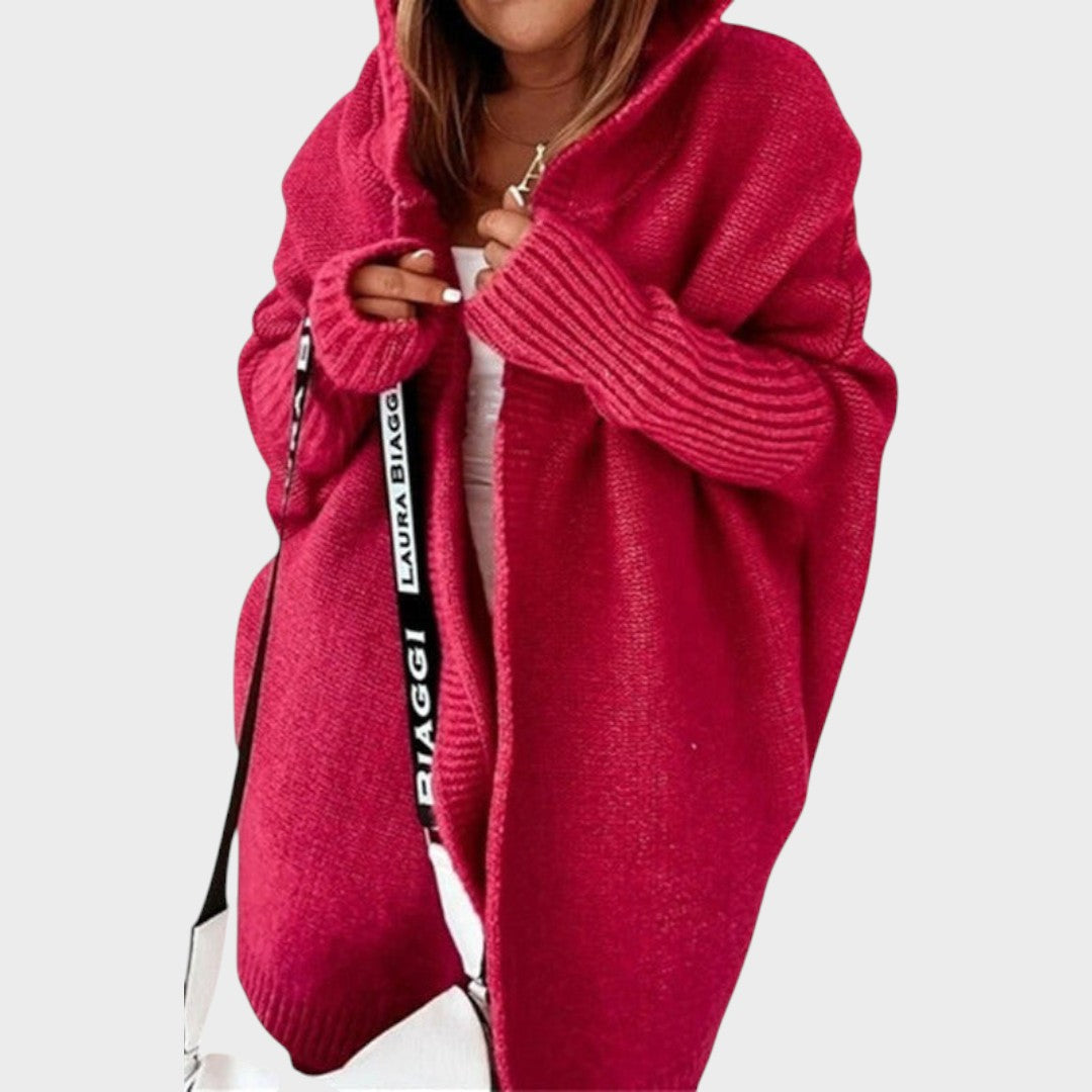 Marcela | Oversized pletený kardigan s kapucí