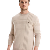 Pánský svetr s kostkovaným designem