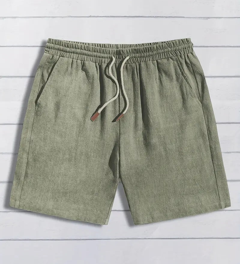Pohodlné lněné šortky