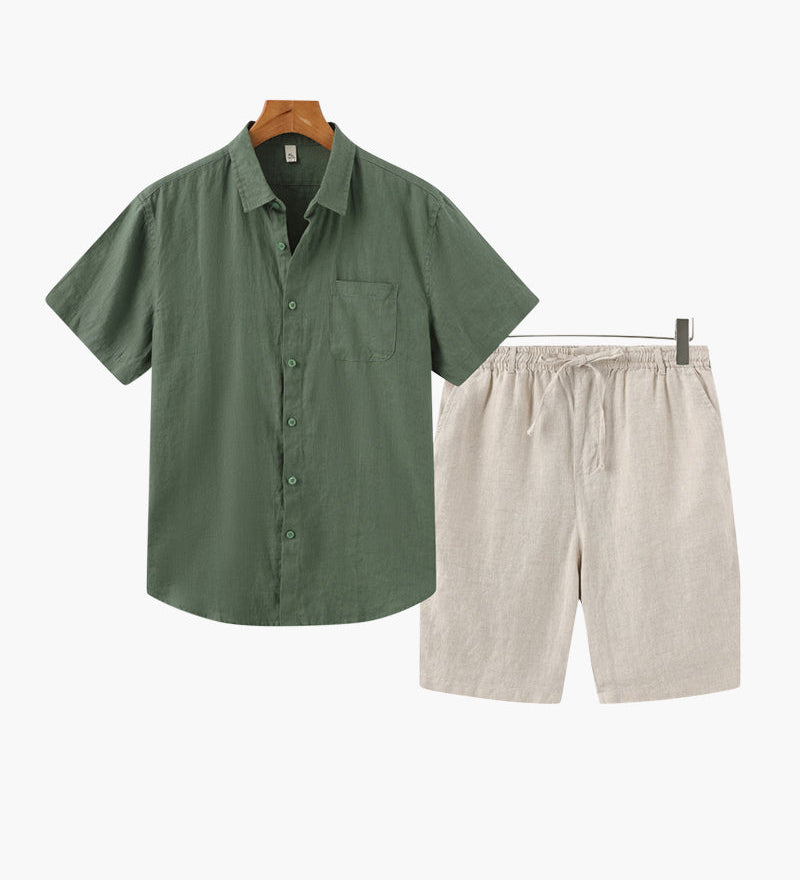 Staré peníze kombinace lnu (kraťasy)