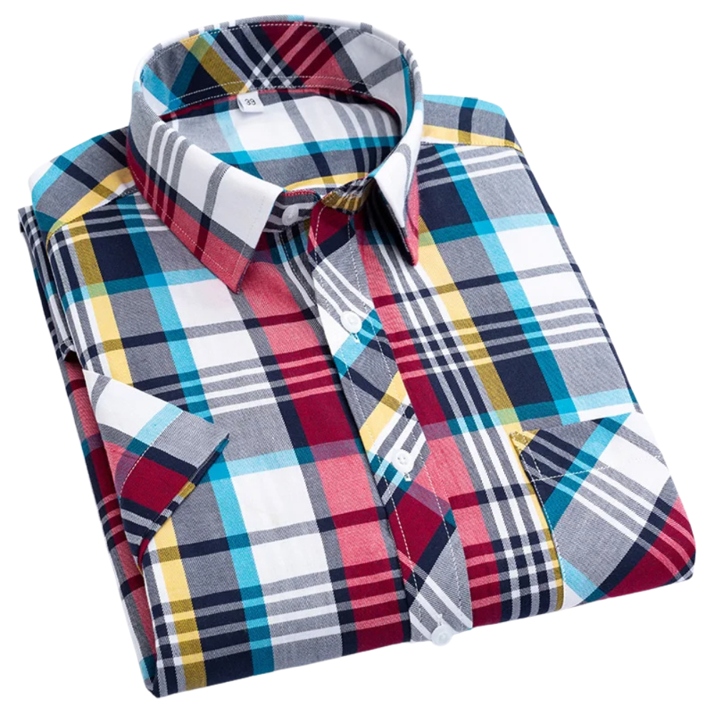 Košile z krátkým rukávem s kostkovaným vzorem