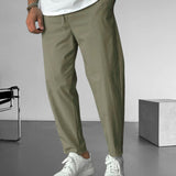 Elegantní tapered kalhoty s šňůrkou