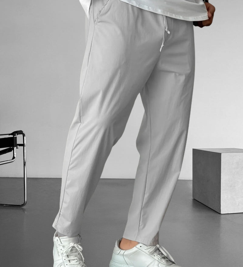 Elegantní tapered kalhoty s šňůrkou