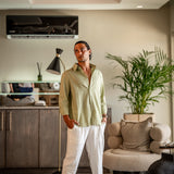 Staré peníze kombinéza z lnu (dlouhý rukáv)