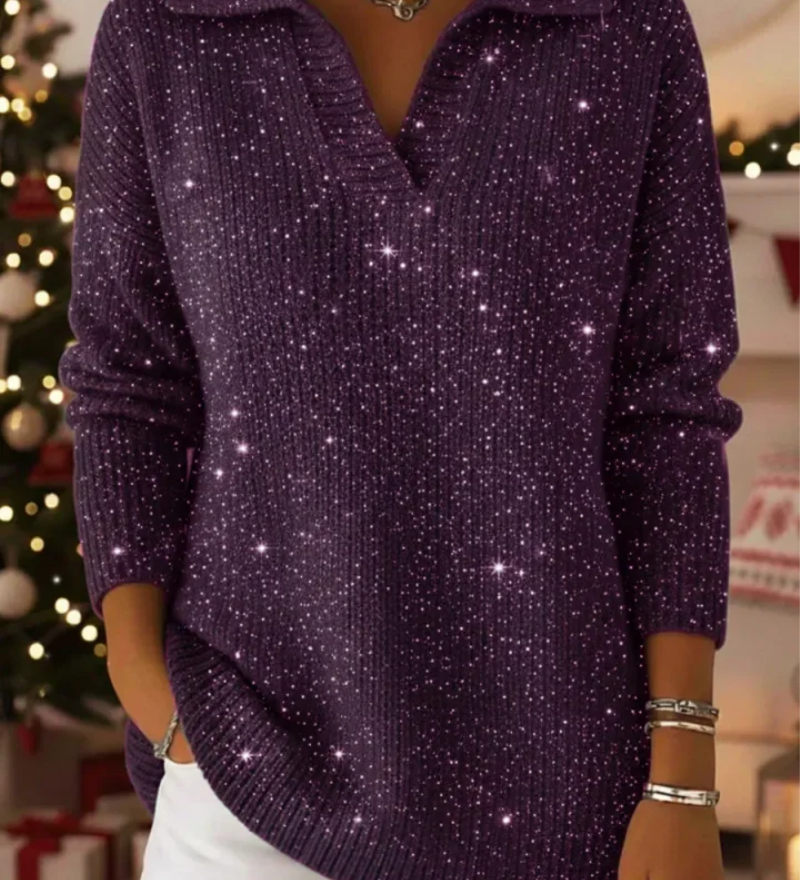 Livia – Vánoční svetr s třpytivým slavnostním detailem