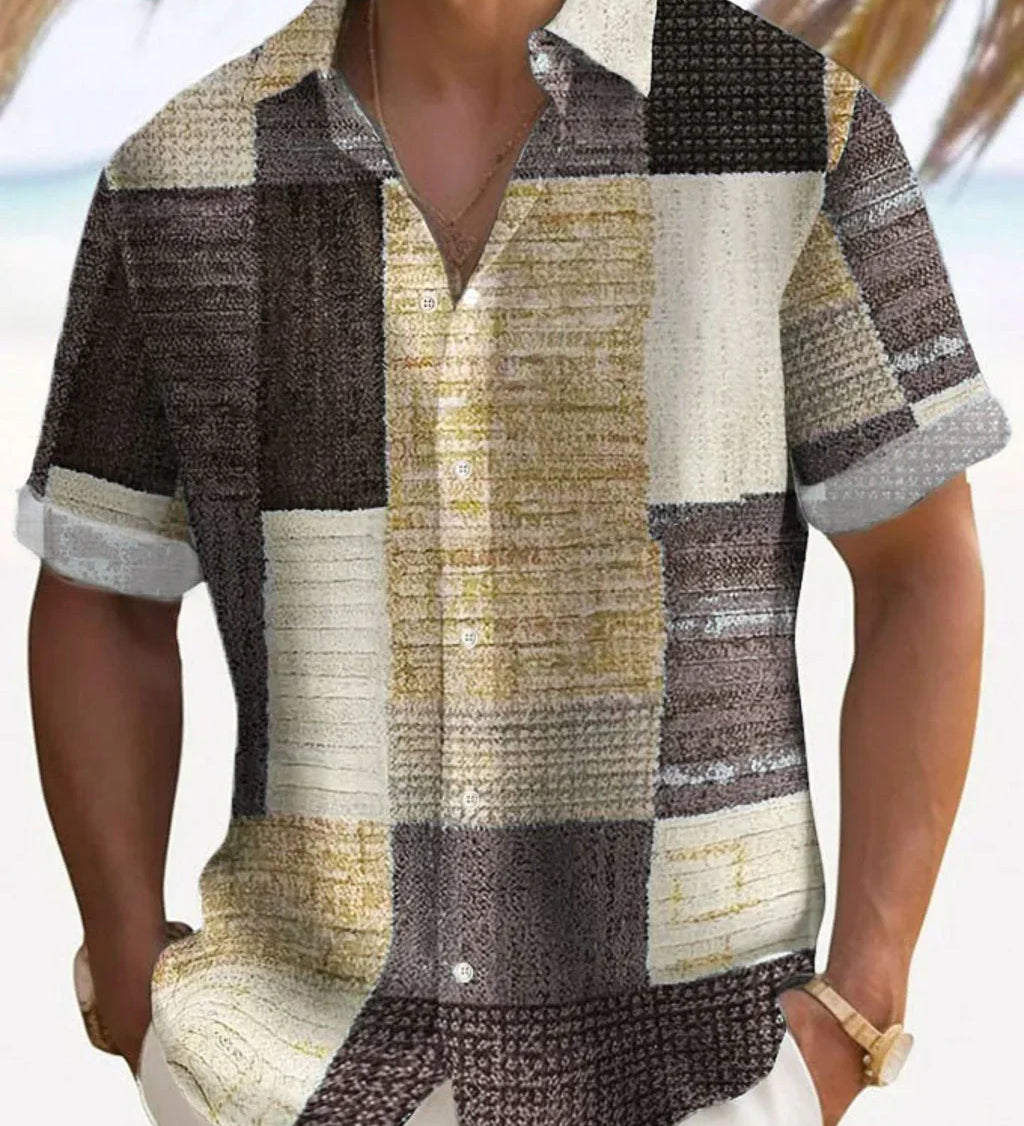 Elegantní košile v patchworku